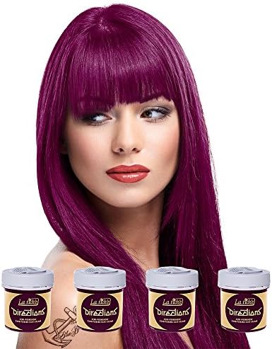 La Riche Directions Festival Set Hair Dye 4 Pack (Dark Tulip) + 1x Glow Stick (Blue)