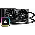 Corsair iCUE H100i RGB Elite Liquid CPU Cooler (16 Dynamic RGB LEDs, 120mm AF Elite Series FDB Fans, 240mm Radiator, iCUE Software Compatible, LGA 1700, 1200, 115X, 2066, and AM4 Sockets) Black