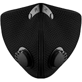 RZ Mask M2 - Cooling Mesh Dust Mask w/ 99.8% Carbon Filtration, Anti Fogging w/Easy Use Hook-and-Loop Head Strap