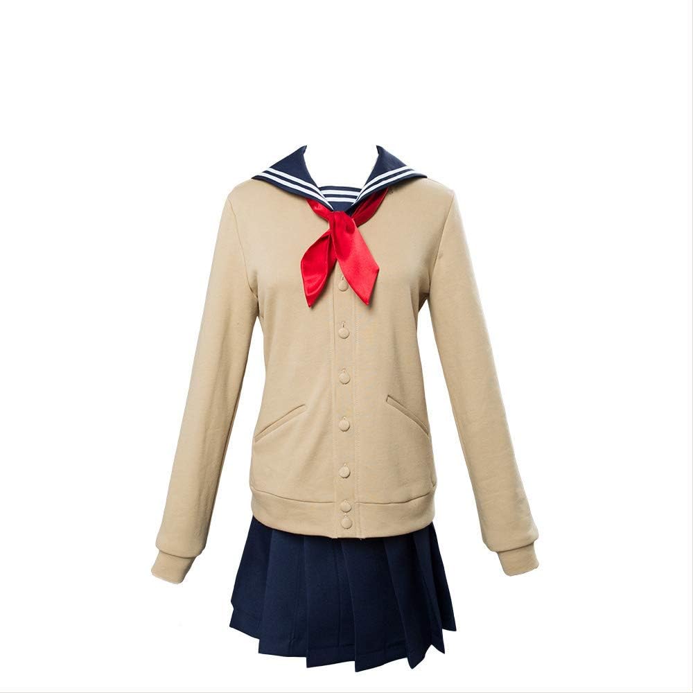 helymoreWomen My Hero Academia Himiko Toga Cosplay Costume Halloween Carnival Boku no Hero Academia School Uniform Yellow