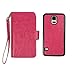 xhorizon ZA5 Premium Leather Folio Case Cover Wallet Function, Magnetic Detachable, Multiple Card Slots for Samsung Galaxy S5 - Red