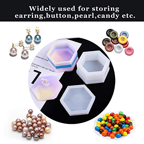 4 Jewelry+Silicone+Hexagon+Storage+Square