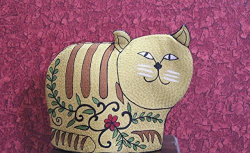 Christmas Gift. Cat Quilted Tea Cozy/Embroidered French press cosy/Teapot/cafetière/coffee plunger/kettle/percolator/server/pot/carafe/animal cozy