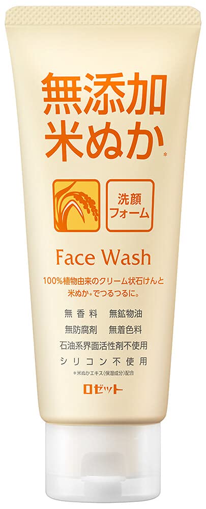 ROSETTE | Facial Washing Foam | Additive Free Rice Bran Soap 140g (japan import)