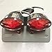 Universal Cat Eye Custom Motorcycle Tail Brake License Plate light BLACK RED