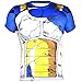 Global Fitness Authority Mens Compression Shirt Dragon Ball Z Saiyan Goku Vegeta Battle Armor Anime Gym Tshirt Large