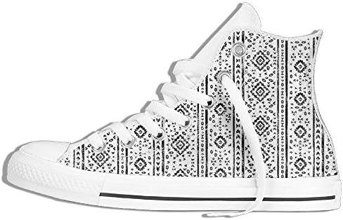 Ongyeyuan Grunge Aztec Pattern With Native American Indian Effects Folk Culture High Top Classic Casual Canvas Fashion Shoes 35