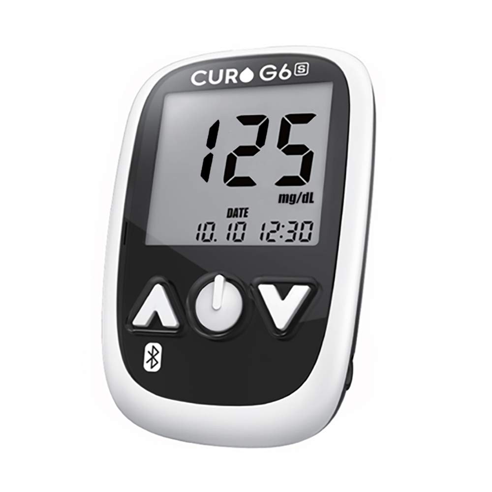 CURO G6s Glucose Home Test KIT Blood Sugar Monitor Device and Set of