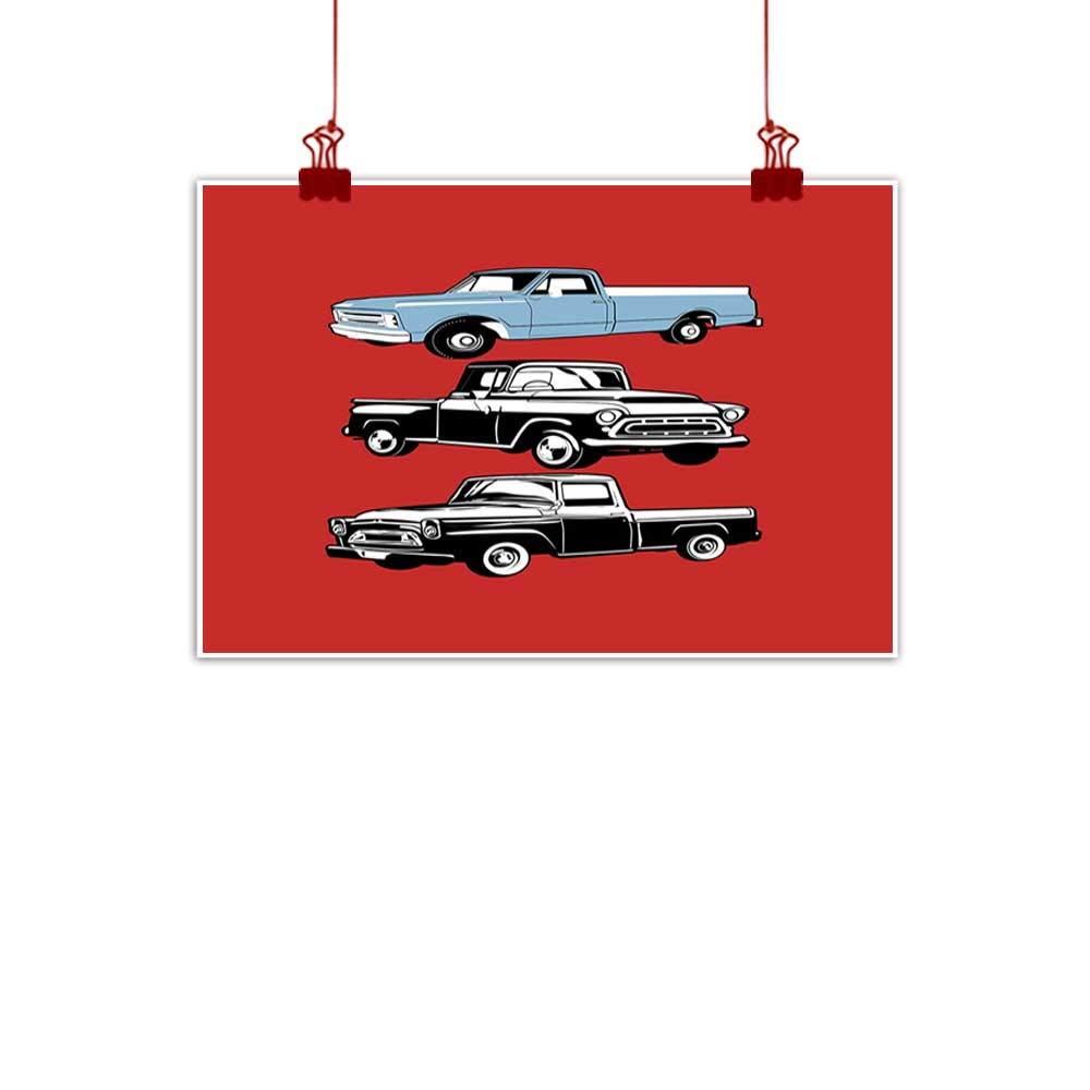  Sunset Glow Canvas Wall Art Truckvintage Pickup