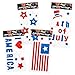 Gift Boutique Patriotic Window Gel Clings Party Decorations 6 Pack Fourth of July American Flag Stars and Stripes I Love America Red White and Blue USA Decals