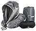 Zen-Cradle Hooded Memory Foam Travel Pillow Set w/ 3D Contour Face Mask Provides Optimal Head & Neck Support, Blocks Out Light So Your Airplane Ride Transforms into a Relaxing Oasis