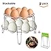 Upintek 2 Piece Steamer Rack for Instant Pot, Stainless Steel Stackable Egg Steam Stand Vegetable Pressure Cooker Steaming Racks Set with Kitchen Plate Gripper