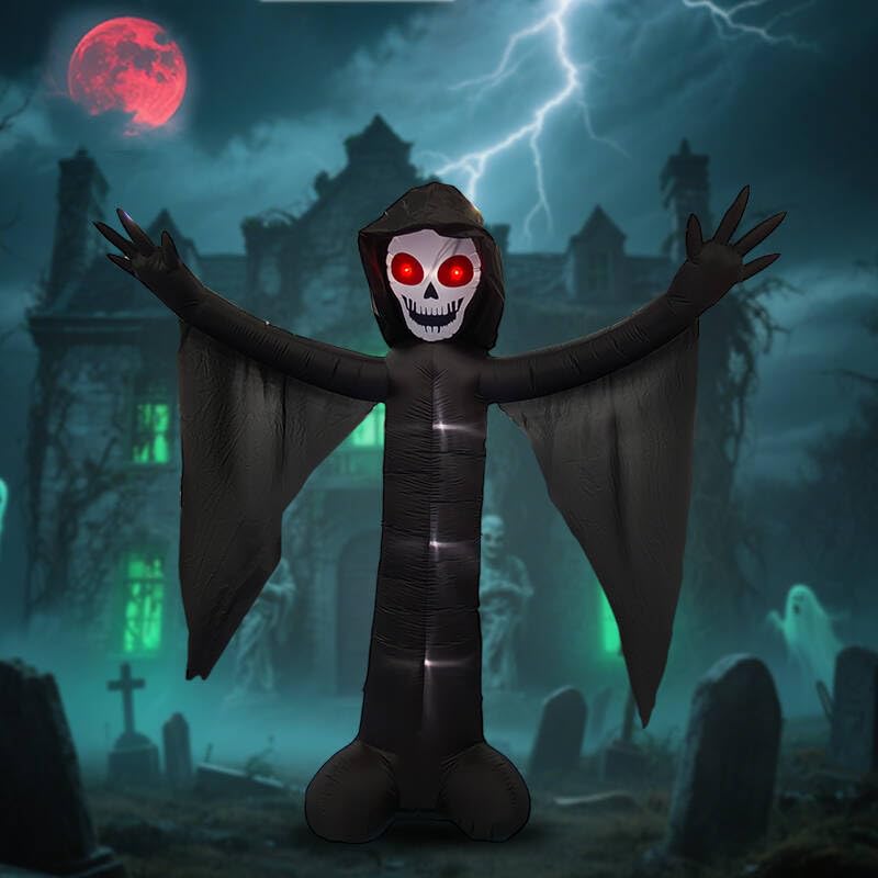 Photo 1 of 10FT Ghost Halloween Inflatable with Built-in LED Lights, Demon Ghost Inflatables Decoration, Blow Up Lawn Yard Garden Inflatables Decorations (10FT Towering Specter Grim Reaper)