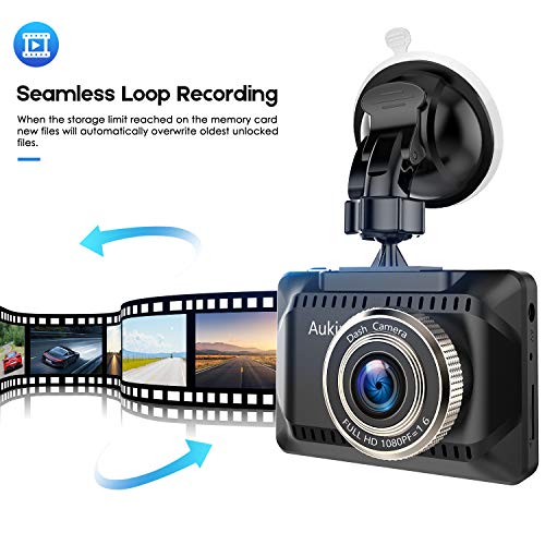 AuKing WiFi Dash Cam 1080P Full HD Dash Camera for Cars 2.45 Inch IPS
