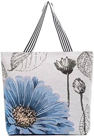 Authentic Large Canvas Tote (18" x 17" x 4", Lan Juhua) …