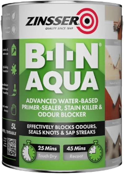 Zinsser BIN AQUA Water Based Primer Sealer Stain Block 500ml