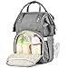 Baby Diaper Organizer Bag with Insulated Cup Holder Multi-Pocket Black, Gray, Medium