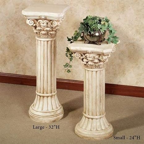 Amazon Com Corinthian Column Pedestal Ivory Wash Kitchen Dining