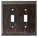 Franklin Brass 126409 Stately Double Toggle Switch Wall Plate / Switch Plate / Cover, Venetian Bronze
