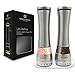 Todays Healthstyles UnRefine- Electric Salt&Pepper Mill Grinders- 2 battery operated mills- Fast motor stops spice clogging- Easy 1 Hand Grip- Makes the healthy change to pink salt in your diet easier