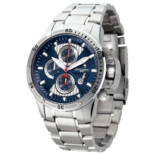 Jorg Gray JG8300-24 Round Watch with Integrated Silicone Straps with Steel buckle