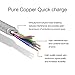 iPhone 6 Charger- Apple Certified Lightning Cable- (6ft)- Nylon Braid Charging Cord- (Silver) by Power Up