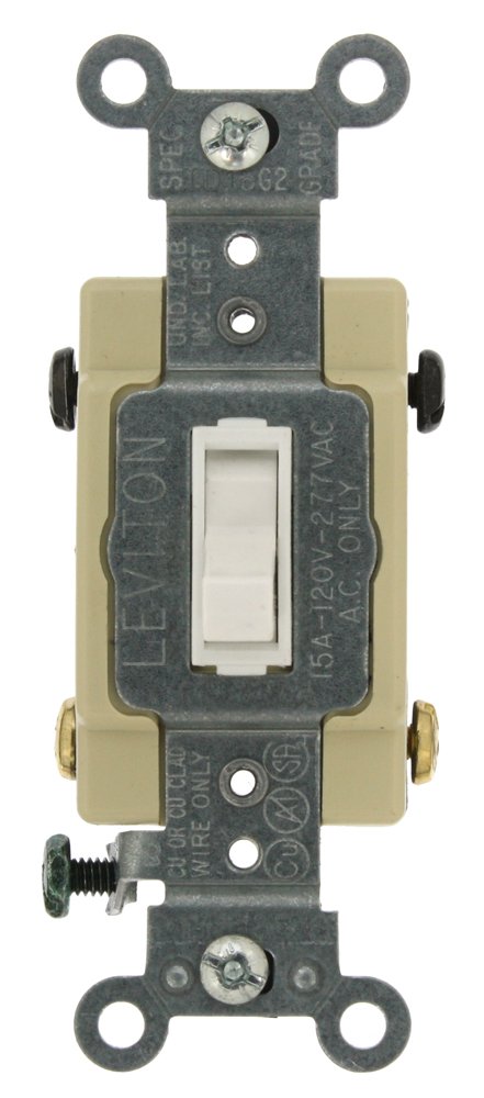 Leviton 15-Amp, 120/277-Volt, Toggle Framed 4-Way