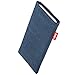 fitBAG Jive Blue Custom Tailored Sleeve for Apple iPhone X/Xs | Made in Germany | Fine Suit Fabric Pouch case Cover with Microfibre Lining for Display Cleaning