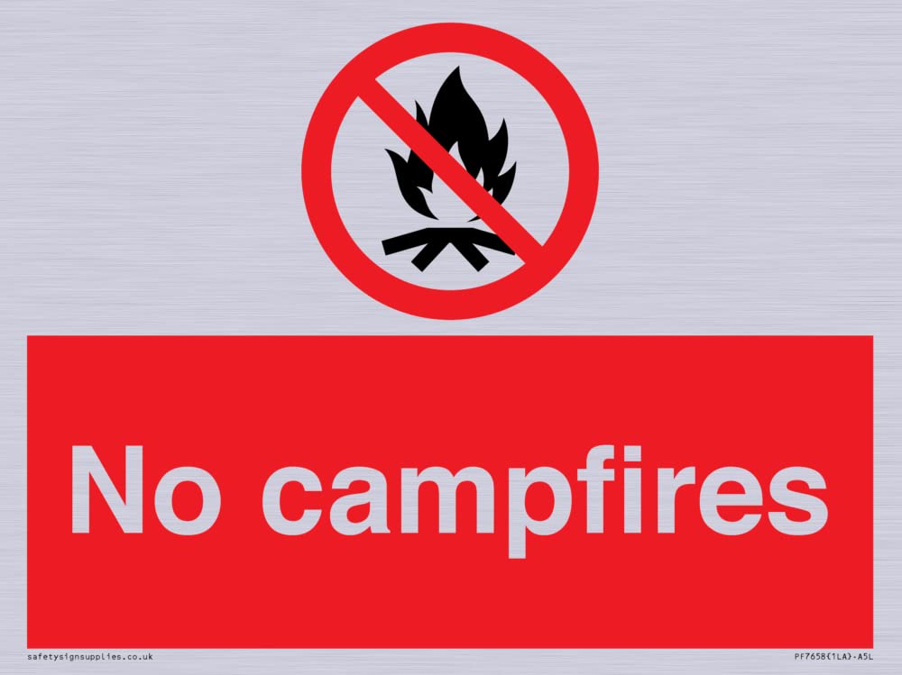 No campfires Sign - 200x150mm - A5L