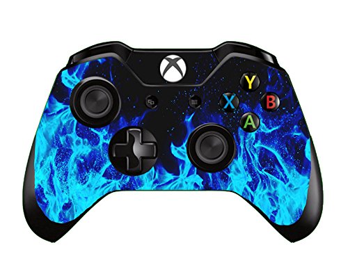 SKINOWN Xbox One Controller Skin Blue Flame Blue Fire Sticker Vinly Decal Cover for Microsoft Xbox One DualShock Wireless Controller