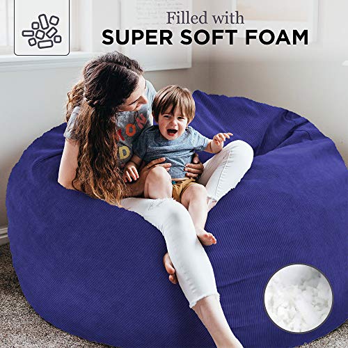 CordaRoy's Corduroy Bean Bag Chair, Convertible Chair Folds from Bean