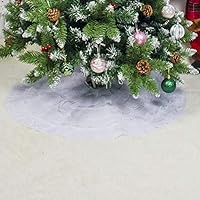 Centeraly Christmas Tree Skirt, Elegant Durable Lace Cloth Christmas Tree Skirt for Christmas Tree Home Decoration