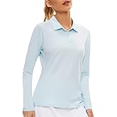 Women's Golf Shirt Long Sleeve Polo Shirt UPF50+ Sun Protection Moisture Wicking Quick Dry Golf Polo Shirt
