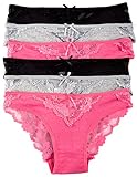 Cotton Cantina 3 or 6 Pack Bikini Panty w Lace Back