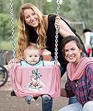 Baby Car Seat Cover - Breastfeeding Baby Cover , Best Stretchy Infinity Scarf , Cool Design and Beautiful Sentences for Moms & Infants, Cozy Carseat Covers, 5 in 1 CarSeat Cover for G