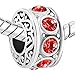 CharmSStory Filigree JAN-DEC Simulated Birthstone Beads Charms for Bracelets (July Simulated Birthstone)