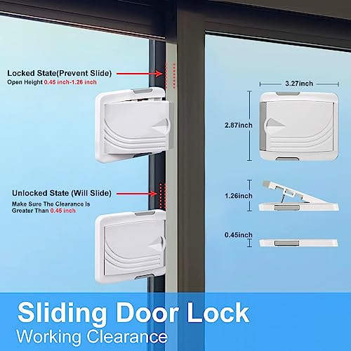 Sliding Door Lock for Child Safety Sliding Closet Door Lock Sliding