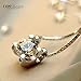 T400 925 Sterling Silver Box Chain Pendant Necklace Cubic Zirconia Square Shape Gift for Women Men