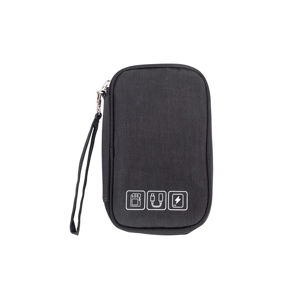 DZOZO Electronics Accessories Organizer Bag Portable Travel Gadget Bag Travel Cable Organiser Bag Digital Accessories Storage Bag for Portable Charger, Earphone, Cord, SD Card