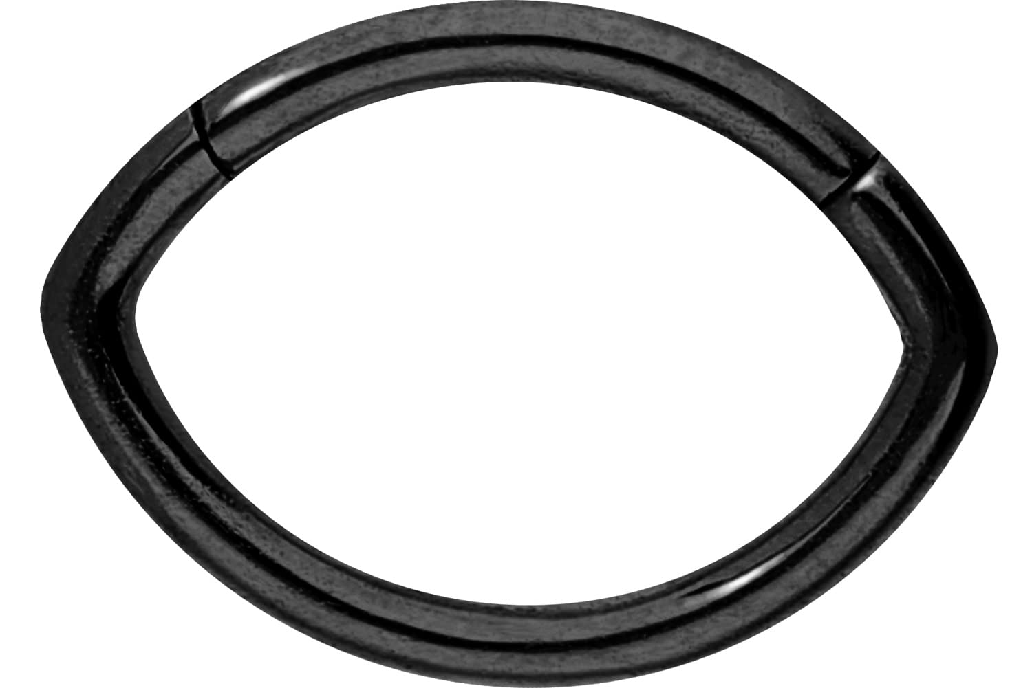 PIERCINGLINE Surgical Steel Clicker | Oval - Shaped | Piercing for Septum Tragus Helix - black colours