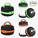 Camping Lantern 2 Pack Led Lantern Mini LED Camping Lights Flashlights,Collapsible Portable Waterproof Tent Light Coming With 6 AA Batteries (Green&Orange) By LighTouch