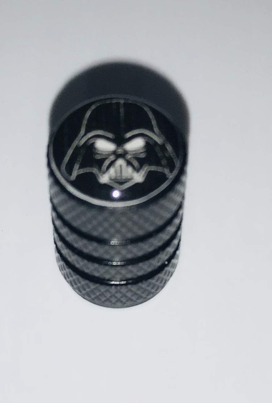 EzInstall Darth Vader Novelty Black Aluminum Valve Stem Tire Caps