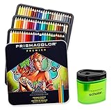 Prismacolor Premier Soft Core Colored Pencil, Set of 72 Assorted Colors (3599TN) + Prismacolor Scholar Colored Pencil Sharpener (1774266)