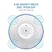 Bluetooth Speakerphone - eMeet M2 White Conference Speaker for 5-8 People Business Conference Phone 360º Voice Pickup 4 AI Microphone Self-Adaptive Conference Call Speaker Skype, Webinar,