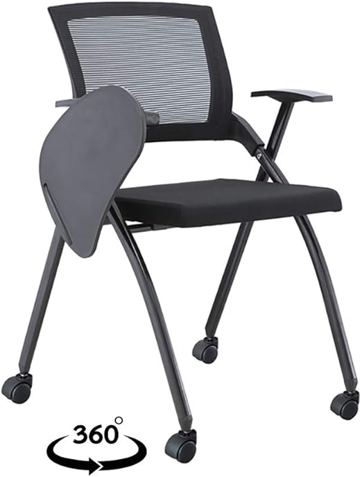 Portable Writing Board Office Desk Chair/Foldable Conference Work Chair