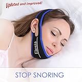 Elesia Anti Snoring Devices- Chin Strap with Nasal Dilators- Snoring Relief for Mouth Breathers- Small to Medium Head Size