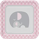 Creative Converting Little Peanut Girl Square Paper Plates (8 Count), 9
