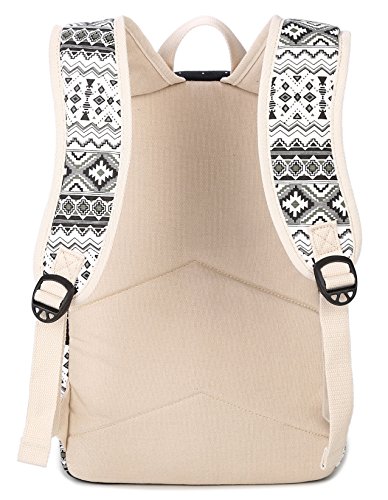 Goldwheat Fashion Dot Set Canvas School Backpack Lightweight Casual Laptop Bag Teen Girls Boys School Shoulder Bag Daypack Handbag(Purple)