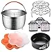 Accessories Set Compatible with Instant Pot 6,8 QT, Steamer Basket with Divider, Springform Pan, Egg Bites Mold, Stackable Steamer Racks, Magnetic Cheat Sheet by Nenazzz