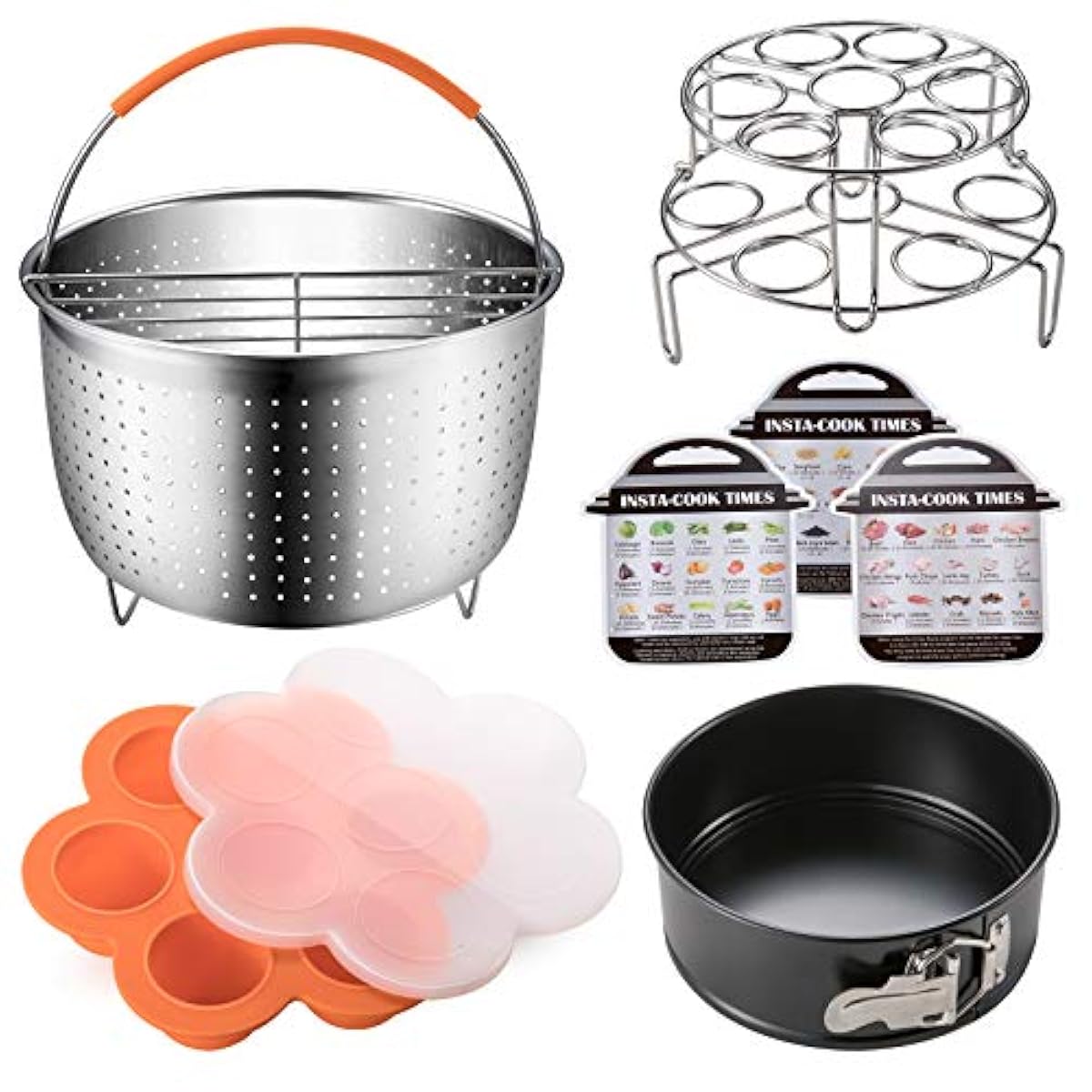 Accessories Set Compatible with Instant Pot 6,8 QT, Steamer Basket with